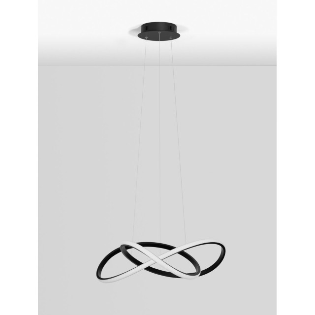 Sandy Black Aluminium & Acrylic LED 28 Watt 230 Volt 1600Lm 3000K IP20 D: 56 H: 120 cm 9248107