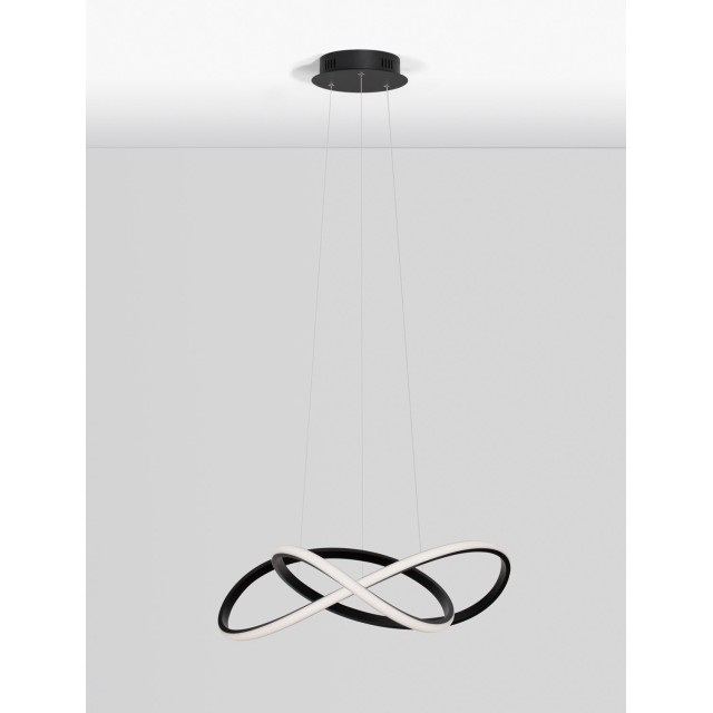 Sandy Black Aluminium & Acrylic LED 28 Watt 230 Volt 1600Lm 3000K IP20 D: 56 H: 120 cm 9248107