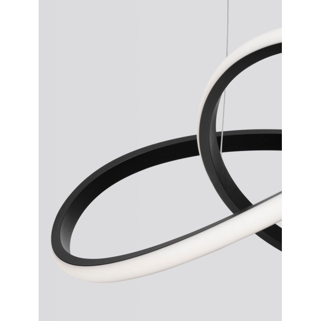 Sandy Black Aluminium & Acrylic LED 28 Watt 230 Volt 1600Lm 3000K IP20 D: 56 H: 120 cm 9248107