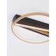 Black & Brass Gold Steel & Aluminiun & Silicon LED 28 Watt 230 Volt 1550Lm 3000K IP20 L:43.2 W: 35 H: 8 cm 9248114