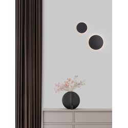 Sandy Black Aluminiun & Acrylic LED 22.5 Watt 230 Volt 2300Lm 3000K IP20 D: 30 W: 3.2 H: 30 cm 9248151