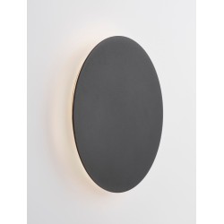Sandy Black Aluminiun & Acrylic LED 12 Watt 230 Volt 1300Lm 3000K IP20 D: 22 W: 3.2 H: 22 cm 9248154