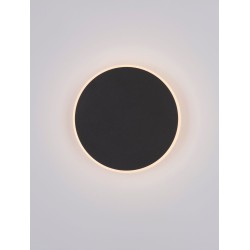 Sandy Black Aluminiun & Acrylic LED 12W Watt 230 Volt 850Lm 3000K IP20 D: 20 W: 3.9 H: 20cm 9248159