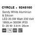 Sandy White Aluminiun & Acrylic LED 12W Watt 230 Volt 850Lm 3000K IP20 D: 20 W: 3.9 H: 20cm 9248160
