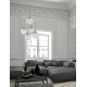 Clear Structured Glass & Brushed Gold Steel LED G9 5x5 Watt 230 VoltIP20 Bulb Excluded D: 42 H: 180 cm 9260212