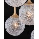 Clear Structured Glass & Brushed Gold Steel LED G9 5x5 Watt 230 VoltIP20 Bulb Excluded D: 42 H: 180 cm 9260212