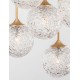 Clear Structured Glass & Brushed Gold Steel LED G9 5x5 Watt 230 VoltIP20 Bulb Excluded D: 42 H: 180 cm 9260212