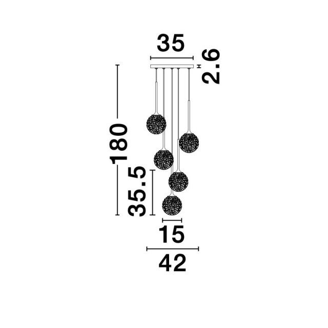 Clear Structured Glass & Brushed Gold Steel LED G9 5x5 Watt 230 VoltIP20 Bulb Excluded D: 42 H: 180 cm 9260212