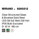 Clear Structured Glass & Brushed Gold Steel LED G9 5x5 Watt 230 VoltIP20 Bulb Excluded D: 42 H: 180 cm 9260212