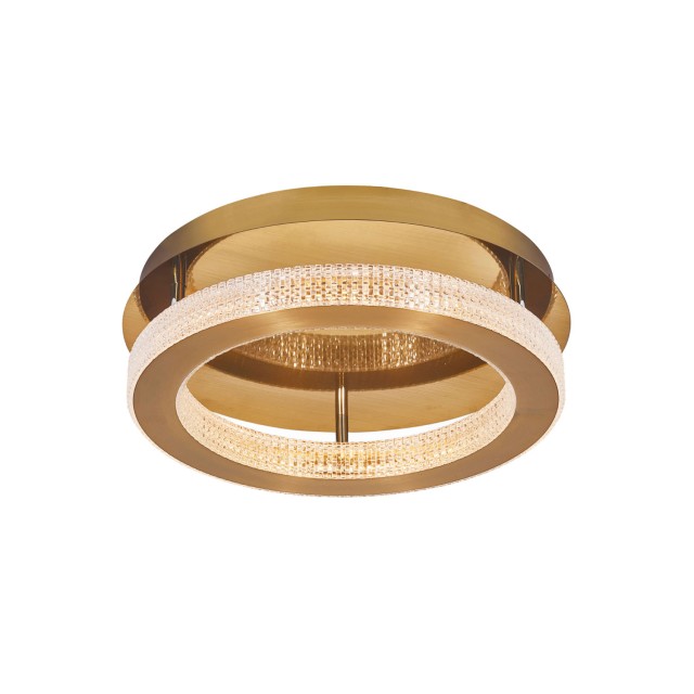 Antique Gold Brass Aluminium & Acrylic LED 40 Watt 230 Volt 2139Lm 3000 IP20 D: 40 H1: 4 H2: 12 cm 9285420