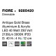 Antique Gold Brass Aluminium & Acrylic LED 40 Watt 230 Volt 2139Lm 3000 IP20 D: 40 H1: 4 H2: 12 cm 9285420