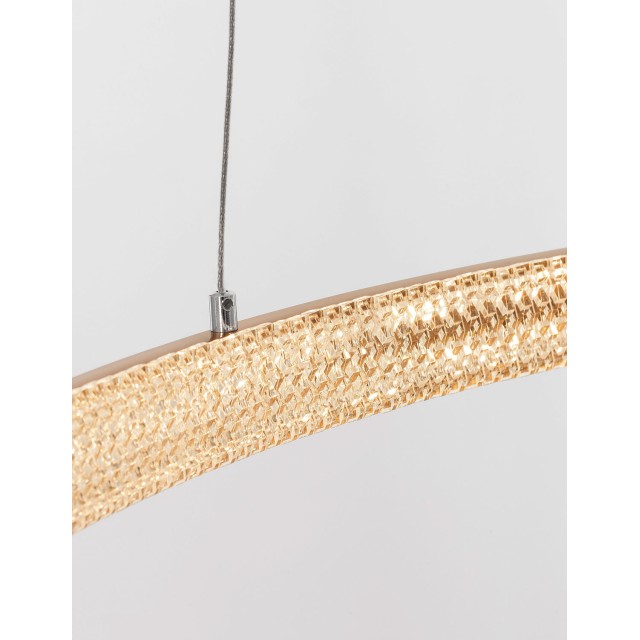 Antique Gold Brass Aluminium & Acrylic LED 37 Watt 230 Volt 2264Lm 3000 IP20 D: 60 H1: 4 H2: 120 cm 9285601