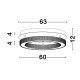 Antique Gold Brass Aluminium & Acrylic LED 60 Watt 230 Volt 3530Lm 3000 IP20 D: 60 H1: 4 H2: 12 cm 9285620