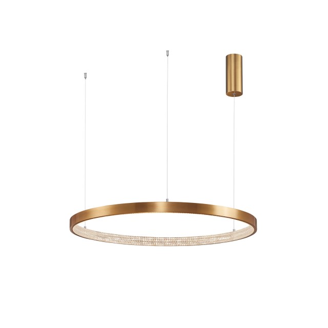Antique Gold Brass Aluminium & Acrylic LED 50 Watt 230 Volt 2727Lm 3000 IP20 D: 80 H1: 4 H2: 120 cm 9285801