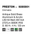 Antique Gold Brass Aluminium & Acrylic LED 50 Watt 230 Volt 2727Lm 3000 IP20 D: 80 H1: 4 H2: 120 cm 9285801