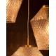 Cognac Shadow Glass Brass Gold Metal LED LED E27 3x12 Watt 230 Volt IP20 Bulb Excluded D: 47 H1: 25.6 H2: 120 cm 9291253