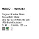 Cognac Shadow Glass Brass Gold Metal LED LED E27 3x12 Watt 230 Volt IP20 Bulb Excluded D: 47 H1: 25.6 H2: 120 cm 9291253