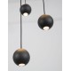 Black Aluminium Black Fabric Wire LED 10x4.5 Watt 230 Volt 1860Lm 3000 IP20 D: 40.5 H:150 cm 9303952
