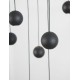 Black Aluminium Black Fabric Wire LED 10x4.5 Watt 230 Volt 1860Lm 3000 IP20 D: 40.5 H:150 cm 9303952
