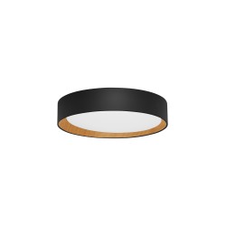 Triac Dimmable Sandy Black Aluminium Wood & Acrylic LED 30 Watt 220-240 Volt 1717Lm 3000K IP20 D: 35 H: 7 cm