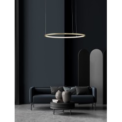 Brushed Gold Aluminum & Acrylic LED 36 Watt 230 Volt 1980Lm 3000K IP20 D: 60 H: 200 cm 9345602
