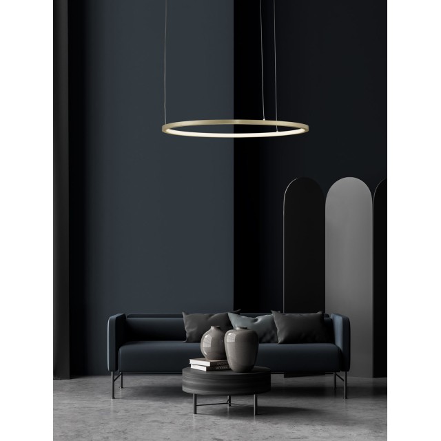 Brushed Gold Aluminum & Acrylic LED 36 Watt 230 Volt 1980Lm 3000K IP20 D: 60 H: 200 cm 9345602