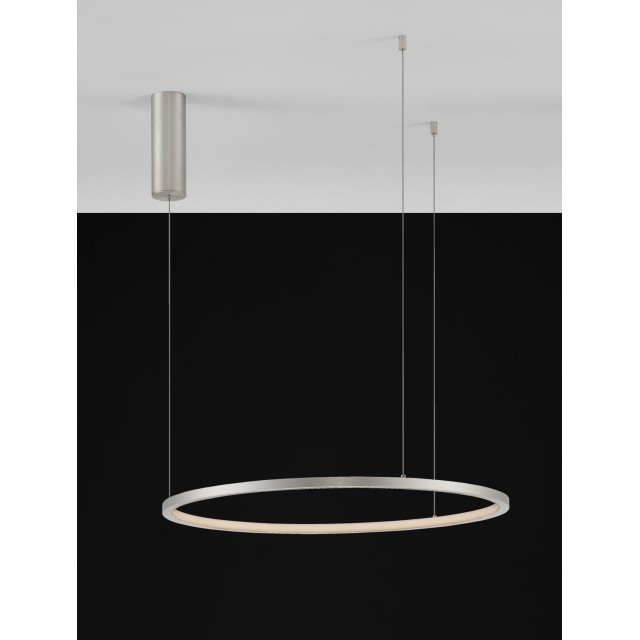Bruched Champagne Silver Aluminum & Acrylic LED 36 Watt 230 Volt 1980Lm 3000K IP20 D: 60 H: 200 cm 9345603