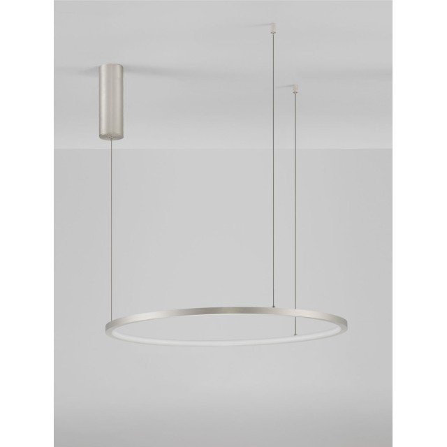 Bruched Champagne Silver Aluminum & Acrylic LED 36 Watt 230 Volt 1980Lm 3000K IP20 D: 60 H: 200 cm 9345603