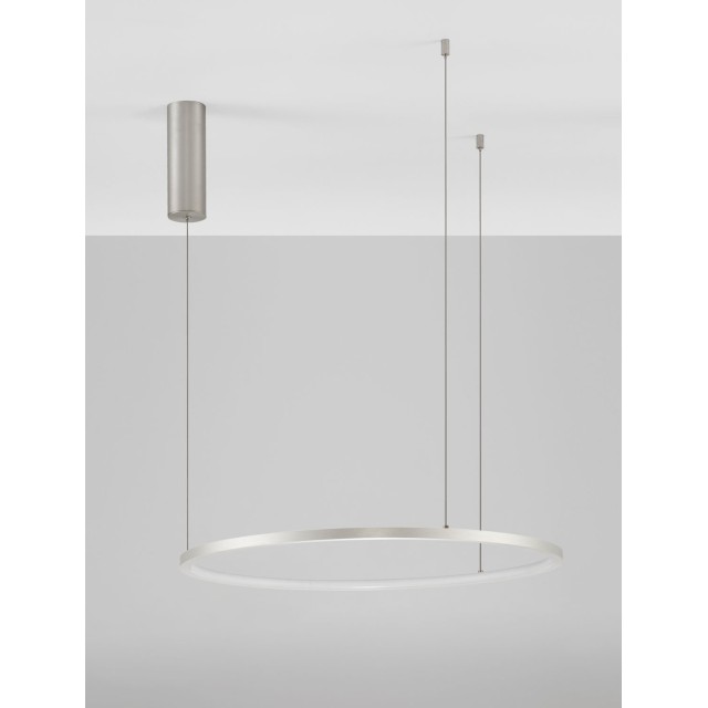 Bruched Champagne Silver Aluminum & Acrylic LED 36 Watt 230 Volt 1980Lm 3000K IP20 D: 60 H: 200 cm 9345603