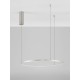 Bruched Champagne Silver Aluminum & Acrylic LED 36 Watt 230 Volt 1980Lm 3000K IP20 D: 60 H: 200 cm 9345603