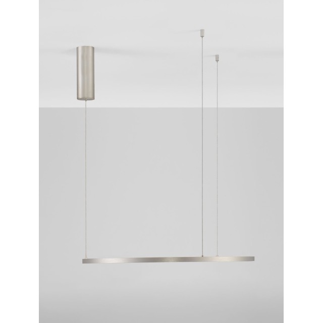 Bruched Champagne Silver Aluminum & Acrylic LED 36 Watt 230 Volt 1980Lm 3000K IP20 D: 60 H: 200 cm 9345603