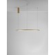 Brushed Gold Aluminum & Acrylic LED 48 Watt 230 Volt 2592Lm 3000K IP20 D: 80 H: 200 cm 9345606