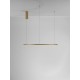 Brushed Gold Aluminum & Acrylic LED 48 Watt 230 Volt 2592Lm 3000K IP20 D: 80 H: 200 cm 9345606
