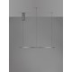 Bruched Champagne Silver Aluminum & Acrylic LED 48 Watt 230 Volt 2592Lm 3000K IP20 D: 80 H: 200 cm 9345607