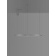 Bruched Champagne Silver Aluminum & Acrylic LED 48 Watt 230 Volt 2592Lm 3000K IP20 D: 80 H: 200 cm 9345607