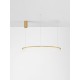 Brushed Gold Aluminum & Acrylic LED 58 Watt 230 Volt 3132Lm 3000K IP20 D: 100 H: 200 cm 9345610