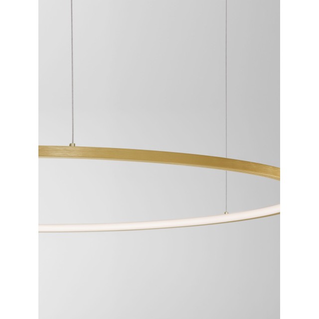 Brushed Gold Aluminum & Acrylic LED 58 Watt 230 Volt 3132Lm 3000K IP20 D: 100 H: 200 cm 9345610
