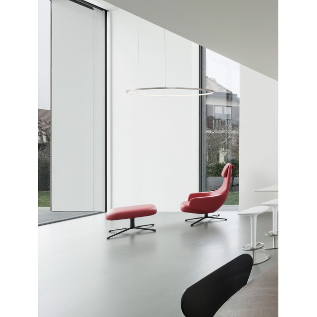 Bruched Champagne Silver Aluminum & Acrylic LED 58 Watt 230 Volt 3132Lm 3000K IP20 D:100 H: 200 cm 9345611
