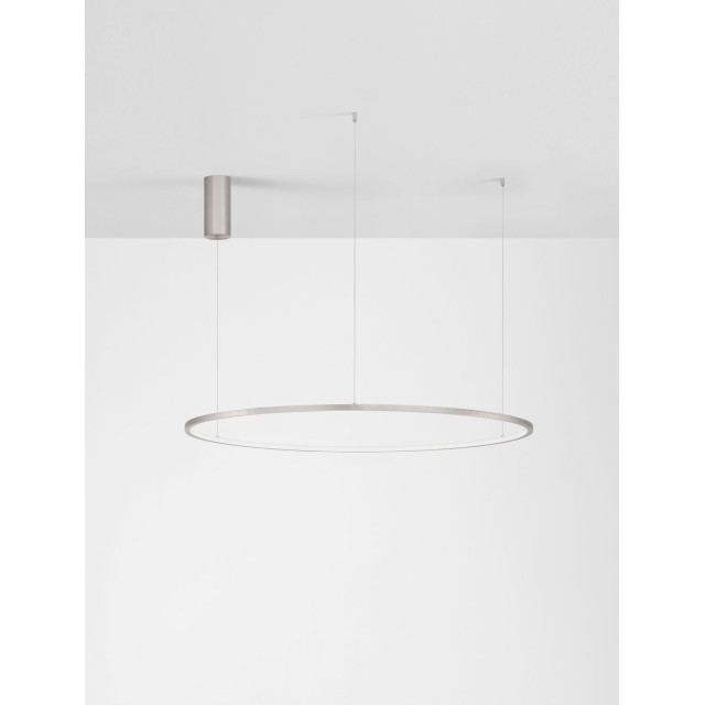 Bruched Champagne Silver Aluminum & Acrylic LED 58 Watt 230 Volt 3132Lm 3000K IP20 D:100 H: 200 cm 9345611
