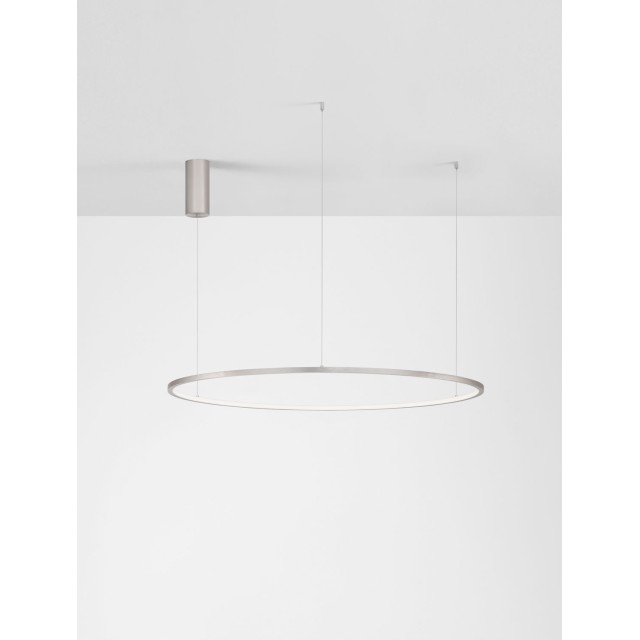 Bruched Champagne Silver Aluminum & Acrylic LED 58 Watt 230 Volt 3132Lm 3000K IP20 D:100 H: 200 cm 9345611