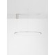 Bruched Champagne Silver Aluminum & Acrylic LED 58 Watt 230 Volt 3132Lm 3000K IP20 D:100 H: 200 cm 9345611