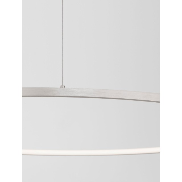 Bruched Champagne Silver Aluminum & Acrylic LED 58 Watt 230 Volt 3132Lm 3000K IP20 D:100 H: 200 cm 9345611