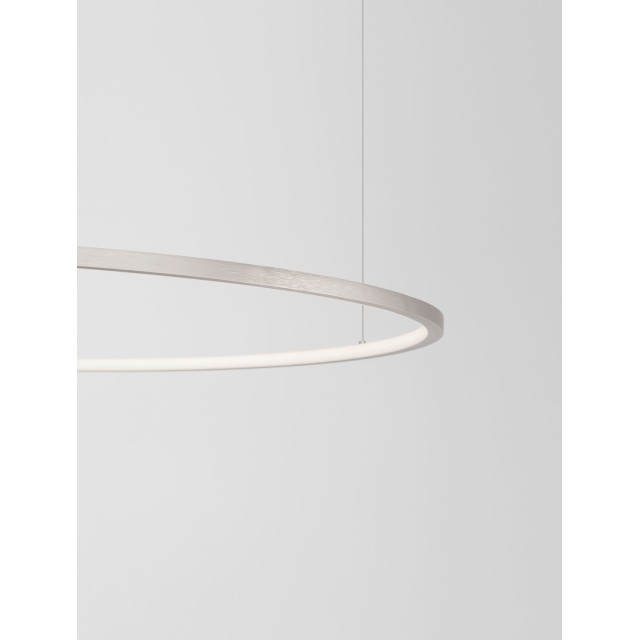 Bruched Champagne Silver Aluminum & Acrylic LED 58 Watt 230 Volt 3132Lm 3000K IP20 D:100 H: 200 cm 9345611