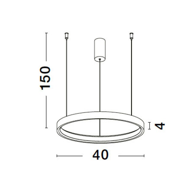 Sandy Black Aluminium & Acrylic LED 30 Watt 230 Volt 1080Lm 3000K IP20 D: 40 H: 150 cm 9345612