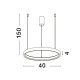 Sandy Black Aluminium & Acrylic LED 30 Watt 230 Volt 1080Lm 3000K IP20 D: 40 H: 150 cm 9345612