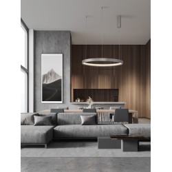 Bruched Champagne Silver Aluminium & Acrylic LED 42 Watt 230 Volt 1512Lm 3000K IP20 D: 60 H: 150 cm 9345618