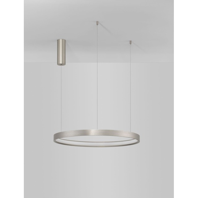 Bruched Champagne Silver Aluminium & Acrylic LED 42 Watt 230 Volt 1512Lm 3000K IP20 D: 60 H: 150 cm 9345618