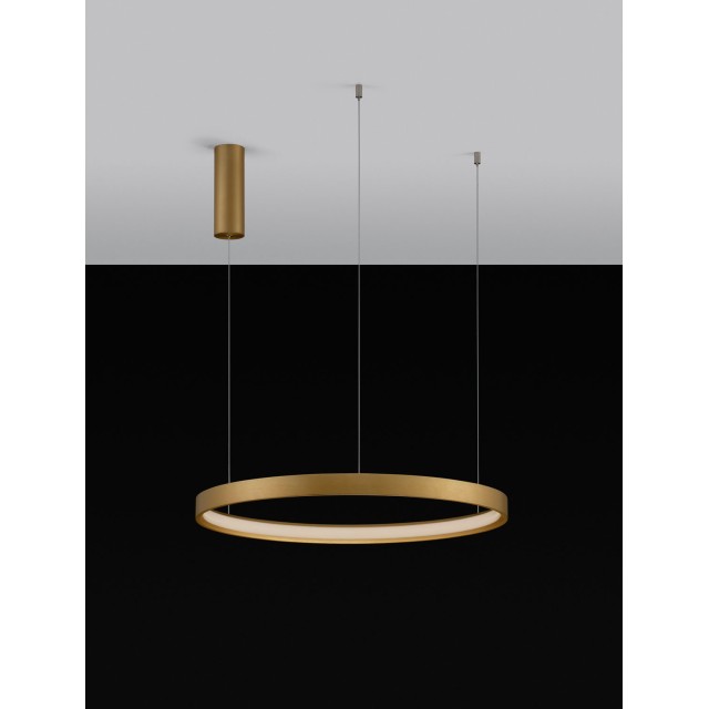 Brushed Gold Aluminium & Acrylic LED 42 Watt 230 Volt 1512Lm 3000K IP20 D: 60 H: 150 cm 9345619