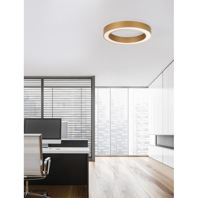 Brass gold Aluminium & Acrylic LED 50W 230 Volt 3317Lm 2700K - 4000K IP20 D1: 60 D2: 46 H:8 cm 9345634