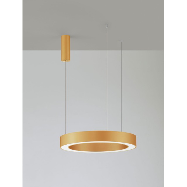 Brass gold Aluminium & Acrylic LED 50W 230 Volt 2733Lm 2700K - 4000K IP20 Included Remote Control D1: 60 D2: 46 H: 200 cm 9345640